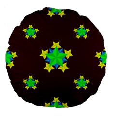 Pattern Star Vector Multi Color Large 18  Premium Flano Round Cushions