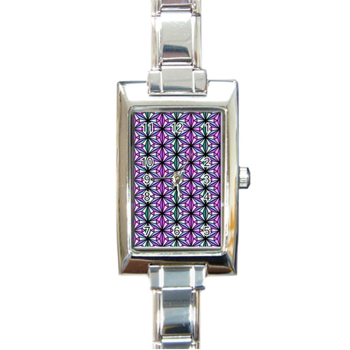 Geometric Patterns Triangle Seamless Rectangle Italian Charm Watch