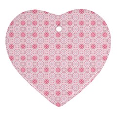 Traditional Patterns Pink Octagon Ornament (heart) by Pakrebo