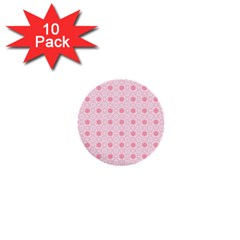 Traditional Patterns Pink Octagon 1  Mini Buttons (10 Pack)  by Pakrebo