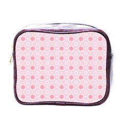 Traditional Patterns Pink Octagon Mini Toiletries Bag (one Side) by Pakrebo