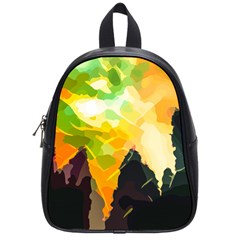 Forest Trees Nature Wood Green School Bag (small) by Pakrebo