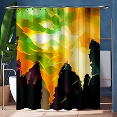 Forest Trees Nature Wood Green Shower Curtain 60  X 72  (medium)  by Pakrebo