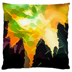 Forest Trees Nature Wood Green Large Cushion Case (one Side)