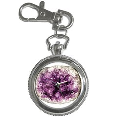 Amethyst Purple Violet Geode Slice Key Chain Watches by genx