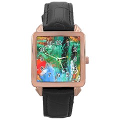 Garden 2 Rose Gold Leather Watch  by WILLBIRDWELL