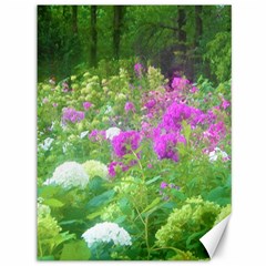 Annabella Hydrangeas And Purple Garden Landscape Canvas 36  X 48  by myrubiogarden