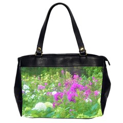 Annabella Hydrangeas And Purple Garden Landscape Oversize Office Handbag (2 Sides) by myrubiogarden