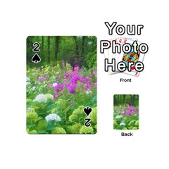 Annabella Hydrangeas And Purple Garden Landscape Playing Cards 54 (mini)