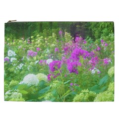 Annabella Hydrangeas And Purple Garden Landscape Cosmetic Bag (xxl) by myrubiogarden