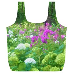 Annabella Hydrangeas And Purple Garden Landscape Full Print Recycle Bag (xl)