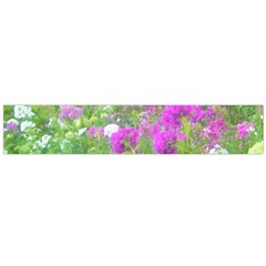 Annabella Hydrangeas And Purple Garden Landscape Large Flano Scarf 