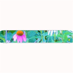 White And Purple Coneflowers And Yellow Rudbeckia Small Bar Mats by myrubiogarden