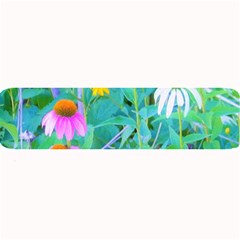 White And Purple Coneflowers And Yellow Rudbeckia Large Bar Mats by myrubiogarden