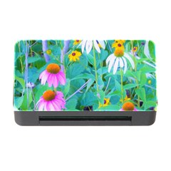 White And Purple Coneflowers And Yellow Rudbeckia Memory Card Reader With Cf