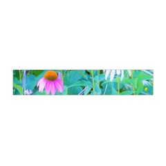 White And Purple Coneflowers And Yellow Rudbeckia Flano Scarf (mini) by myrubiogarden