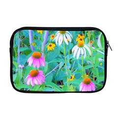 White And Purple Coneflowers And Yellow Rudbeckia Apple Macbook Pro 17  Zipper Case by myrubiogarden