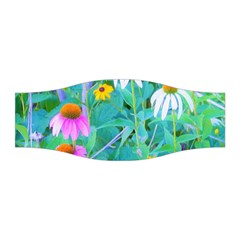 White And Purple Coneflowers And Yellow Rudbeckia Stretchable Headband by myrubiogarden