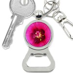 Deep Pink And Crimson Hibiscus Flower Macro Bottle Opener Key Chains Front