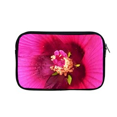 Deep Pink And Crimson Hibiscus Flower Macro Apple Macbook Pro 13  Zipper Case by myrubiogarden