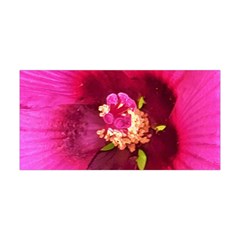 Deep Pink And Crimson Hibiscus Flower Macro Yoga Headband by myrubiogarden