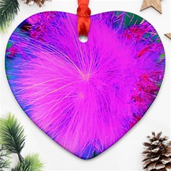 Psychedelic Purple Garden Milkweed Flower Ornament (heart)