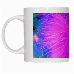 Psychedelic Purple Garden Milkweed Flower White Mugs by myrubiogarden