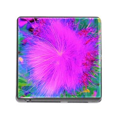 Psychedelic Purple Garden Milkweed Flower Memory Card Reader (square 5 Slot) by myrubiogarden