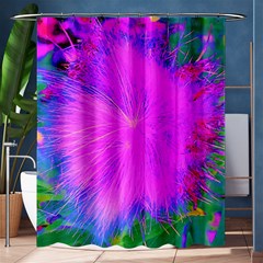 Psychedelic Purple Garden Milkweed Flower Shower Curtain 60  X 72  (medium)  by myrubiogarden