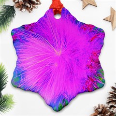 Psychedelic Purple Garden Milkweed Flower Ornament (snowflake)