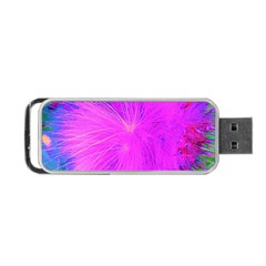 Psychedelic Purple Garden Milkweed Flower Portable Usb Flash (one Side) by myrubiogarden