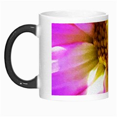 Purple, Pink And White Dahlia With A Bright Yellow Center Morph Mugs