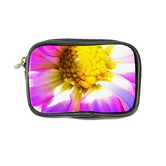 Purple, Pink And White Dahlia With A Bright Yellow Center Coin Purse