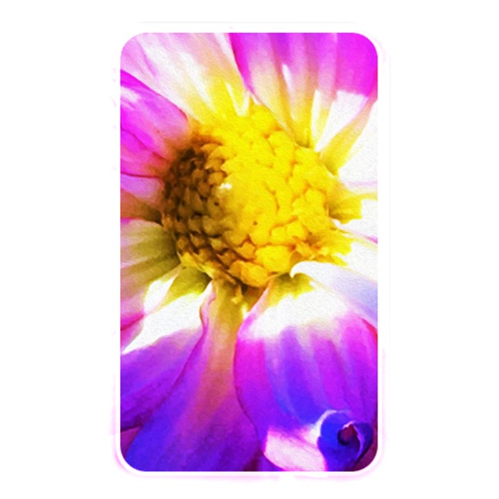 Purple, Pink And White Dahlia With A Bright Yellow Center Memory Card Reader (Rectangular)