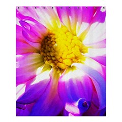 Purple, Pink And White Dahlia With A Bright Yellow Center Shower Curtain 60  x 72  (Medium) 