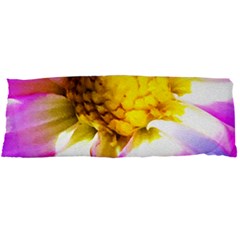 Purple, Pink And White Dahlia With A Bright Yellow Center Body Pillow Case Dakimakura (Two Sides)