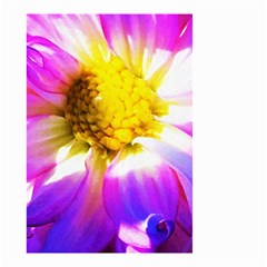 Purple, Pink And White Dahlia With A Bright Yellow Center Small Garden Flag (Two Sides)