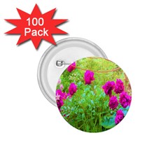 Impressionistic Purple Peonies With Green Hostas 1 75  Buttons (100 Pack)  by myrubiogarden