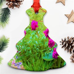 Impressionistic Purple Peonies With Green Hostas Ornament (christmas Tree) 