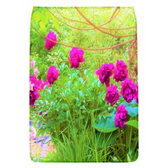 Impressionistic Purple Peonies With Green Hostas Removable Flap Cover (s) by myrubiogarden