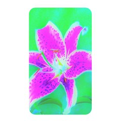 Hot Pink Stargazer Lily On Turquoise Blue And Green Memory Card Reader (rectangular) by myrubiogarden