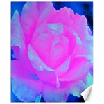 Beautiful Pastel Pink Rose With Blue Background Canvas 16  x 20  15.75 x19.29  Canvas - 1