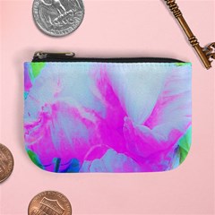 Abstract Pink Hibiscus Bloom With Flower Power Mini Coin Purse by myrubiogarden