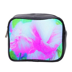 Abstract Pink Hibiscus Bloom With Flower Power Mini Toiletries Bag (two Sides) by myrubiogarden