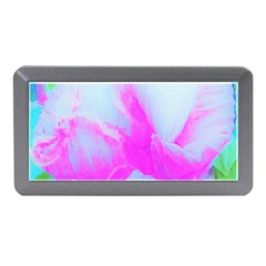 Abstract Pink Hibiscus Bloom With Flower Power Memory Card Reader (mini) by myrubiogarden