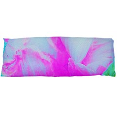 Abstract Pink Hibiscus Bloom With Flower Power Body Pillow Case Dakimakura (two Sides) by myrubiogarden