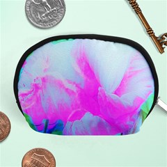 Abstract Pink Hibiscus Bloom With Flower Power Accessory Pouch (medium) by myrubiogarden