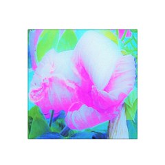 Abstract Pink Hibiscus Bloom With Flower Power Satin Bandana Scarf by myrubiogarden