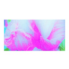 Abstract Pink Hibiscus Bloom With Flower Power Satin Wrap by myrubiogarden