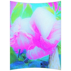 Abstract Pink Hibiscus Bloom With Flower Power Back Support Cushion by myrubiogarden